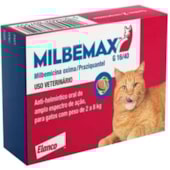 Anti-helmíntico Milbemax Gatos 16/40mg - de 2kg ate 8kg - com 2 comprimidos