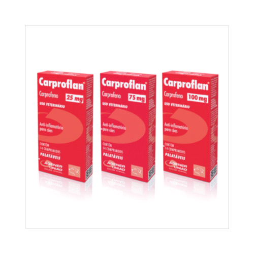 Anti-inflamatório Carproflan 25mg com 14 comprimidos