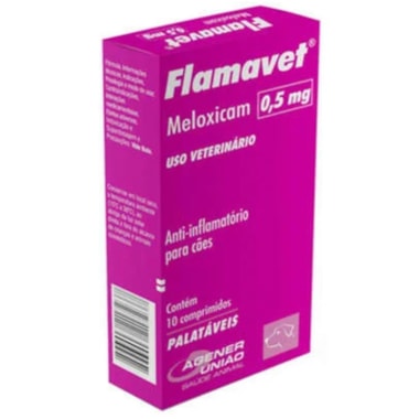 Anti-inflamatório Flamavet Cães 0,5mg com 10 comprimidos