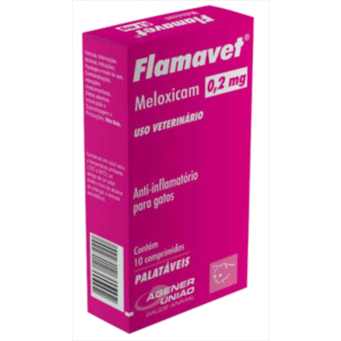 Anti-inflamatório Flamavet Gatos 0,2mg com 10 comprimidos
