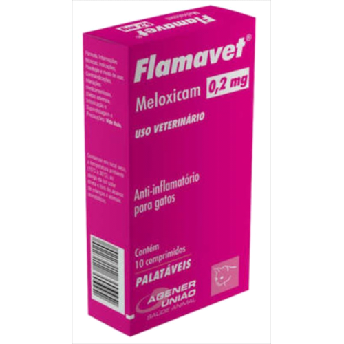 Anti-inflamatório Flamavet Gatos 0,2mg com 10 comprimidos