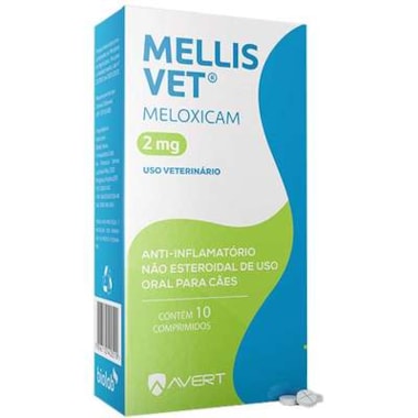 Anti-inflamatório Mellis Vet Cães 2mg com 10 comprimidos