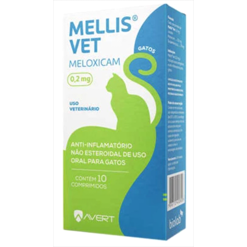 Anti-inflamatório Mellis Vet Gatos 0,2mg com 10 comprimidos