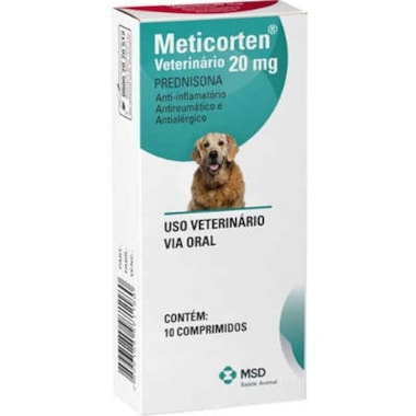 Anti-inflamatório Meticorten 20mg com 10 comprimidos