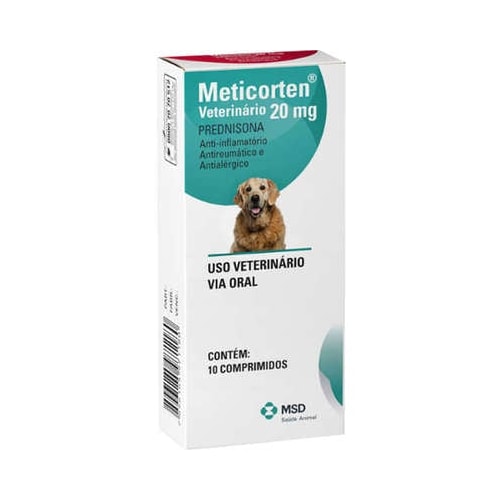 Anti-inflamatório Meticorten 20mg com 10 comprimidos