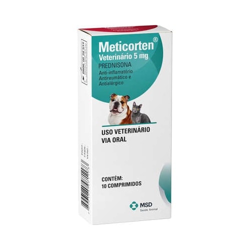 Anti-inflamatório Meticorten 5mg com 10 comprimidos