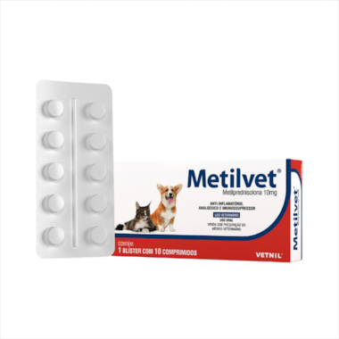 Anti-inflamatório Metilvet 5mg com 10 comprimidos