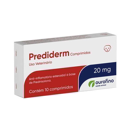 Anti-inflamatório Prediderm 20mg com 10 comprimidos blister - unidade