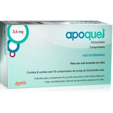 Antialérgico Apoquel 3,6mg com 20 comprimidos