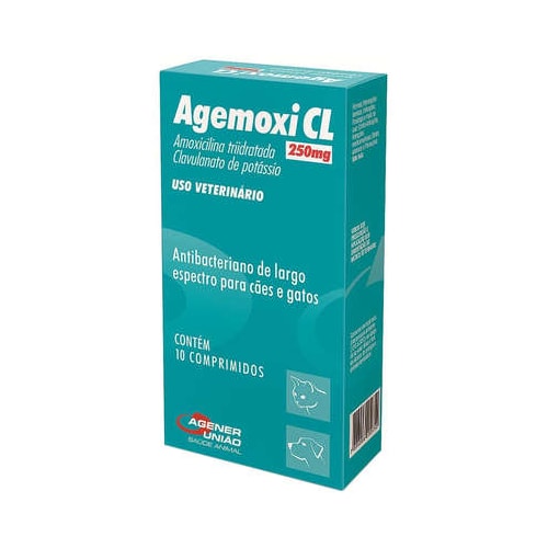 Antibiótico Agemoxi CL 250mg com 10 comprimidos