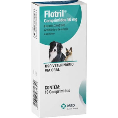 Antibiótico Flotril 50mg com 10 comprimidos