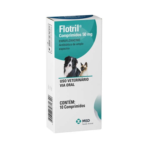 Antibiótico Flotril 50mg com 10 comprimidos