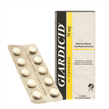 Antibiótico Giardicid 50mg com 10 comprimidos