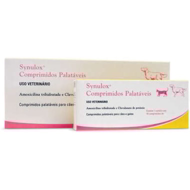 Antibiótico Synulox 250mg com 10 comprimidos