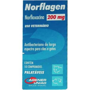 Antimicrobiano Norflagen 200mg com 10 comprimidos