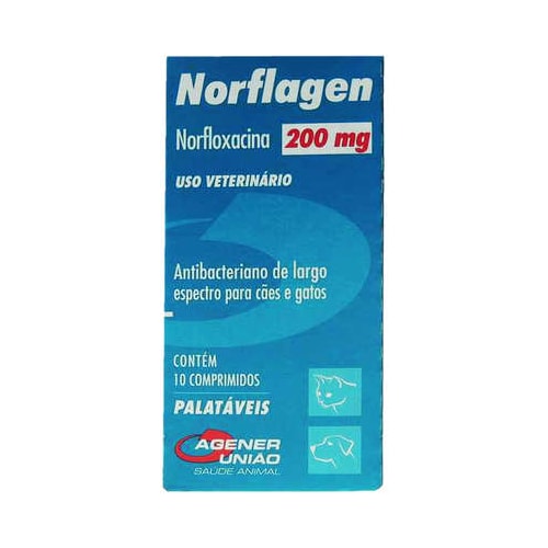 Antimicrobiano Norflagen 200mg com 10 comprimidos