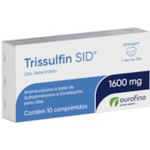 Antimicrobiano Trissulfin Sid 1600mg com 10 comprimidos - caixa