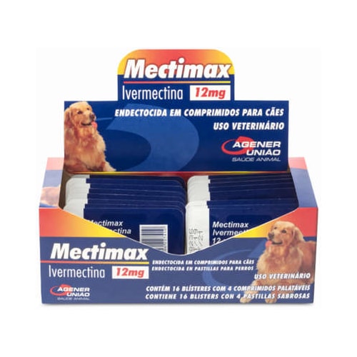 Antiparasitário Mectimax Ivermectina 12mg com 4 comprimidos