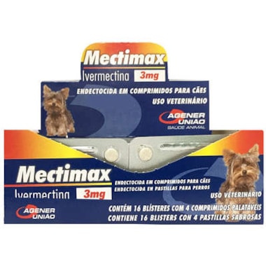 Antiparasitário Mectimax Ivermectina 3mg com 4 comprimidos