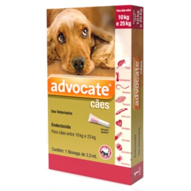 Antipulgas Advocate Cães de 10kg a 25kg - 2,5ml