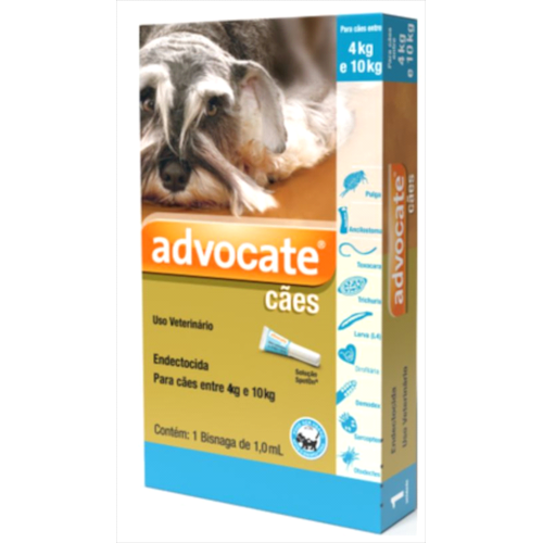 Antipulgas Advocate Cães de 4kg a 10kg - 1ml