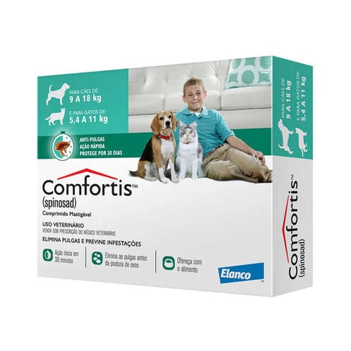 Antipulgas Comfortis Cães de 9kg ate 18kg - 560mg - 1 comprimido