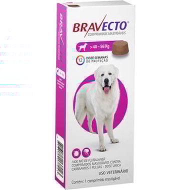 Antipulgas e Carrapatos Bravecto 1400mg - 40kg a 56kg
