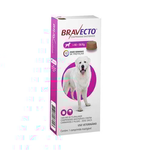 Antipulgas e Carrapatos Bravecto 1400mg - 40kg a 56kg
