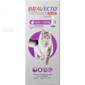 Antipulgas e Carrapatos Bravecto Plus Gatos 500mg - 6,25kg a 12,5kg