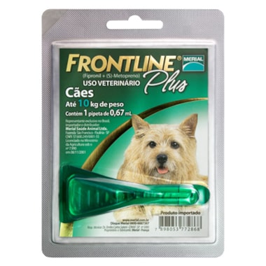 Antipulgas e Carrapatos Frontline Plus Cães Raças Pequenas - ate 10kg