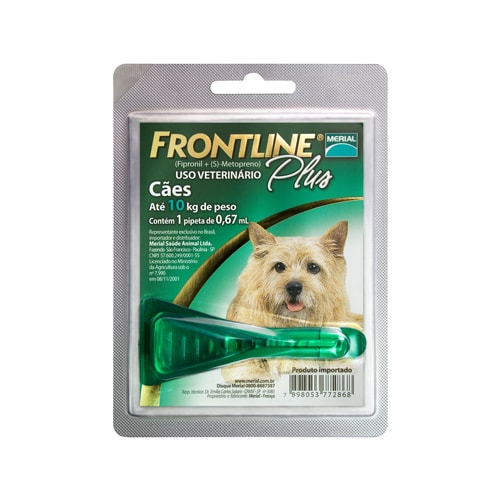 Antipulgas e Carrapatos Frontline Plus Cães Raças Pequenas - ate 10kg