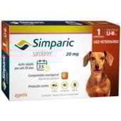Antipulgas e Carrapatos Simparic 20mg - 5,1kg a 10kg
