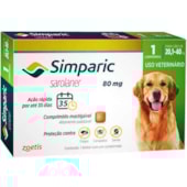 Antipulgas e Carrapatos Simparic 80mg - 20,1kg a 40kg