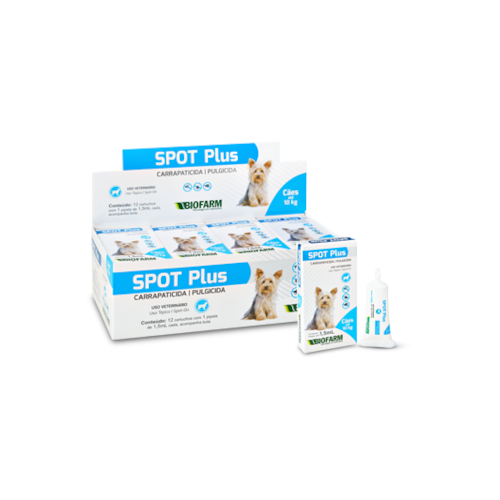 Antipulgas e Carrapatos Spot Plus 1,5ml - ate 10kg