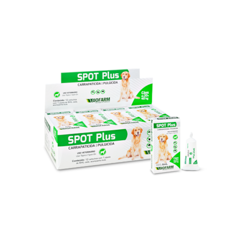 Antipulgas e Carrapatos Spot Plus 6ml - de 20kg a 40kg