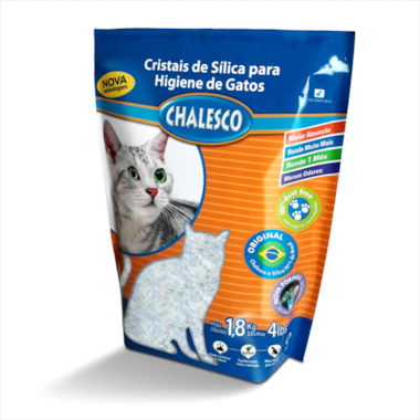 Areia Higiênica Chalesco Cristais de Sílica 1,8kg