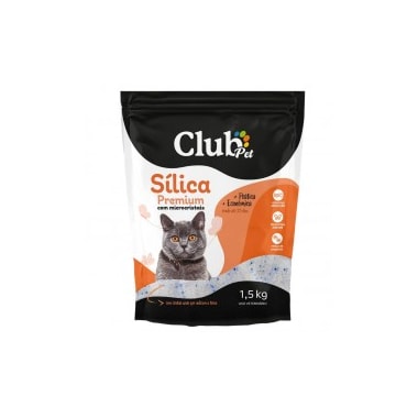 Areia Higiênica Club Pet Micro Cristais de Sílica 1,5kg