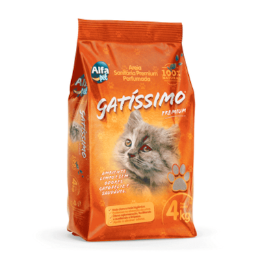 Areia Higiênica Gatissimo Premium 4kg