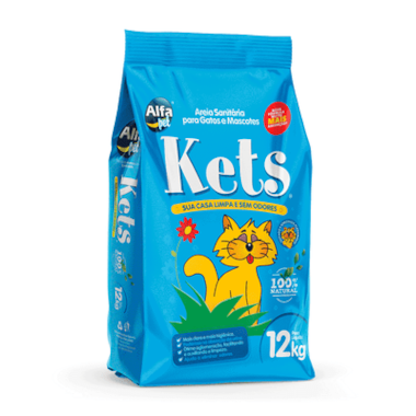 Areia Higiênica Kets 12kg