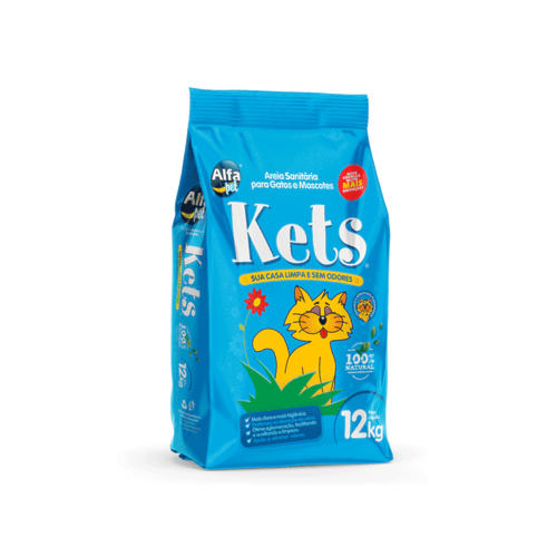 Areia Higiênica Kets 12kg
