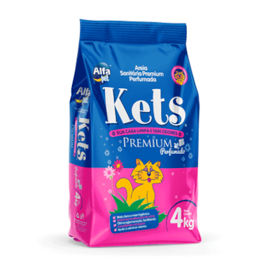 Areia Higiênica Kets Perfumada Premium 4kg