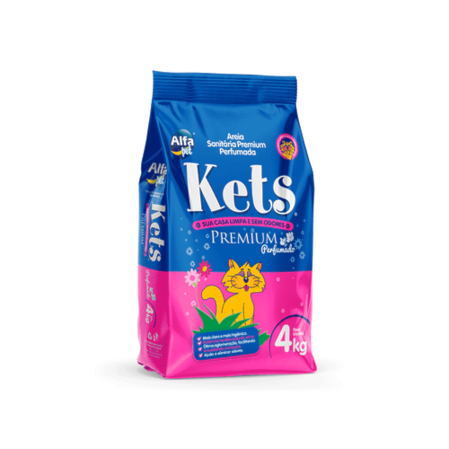 Areia Higiênica Kets Perfumada Premium 4kg