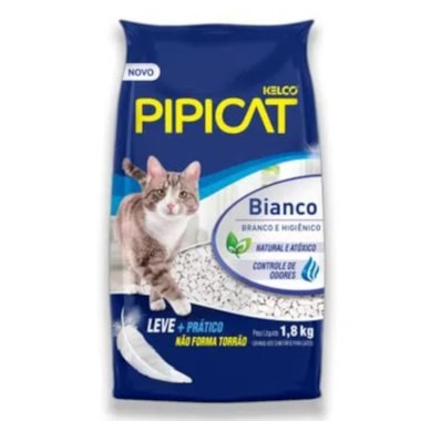 Areia Higiênica Pipicat Bianco 1,8kg