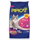 Areia Higiênica Pipicat Floral Perfumado 4kg