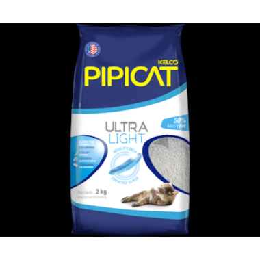 Areia Higiênica Pipicat Ultra Light 2kg