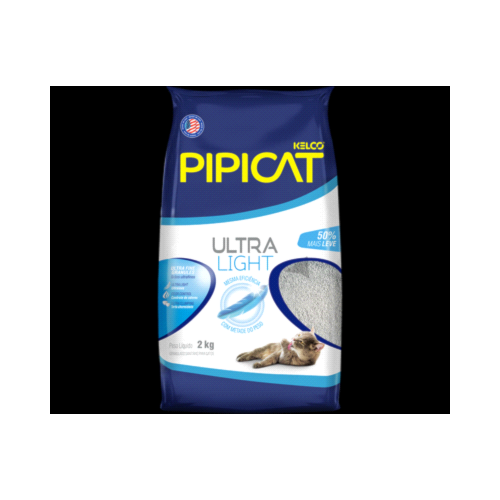 Areia Higiênica Pipicat Ultra Light 2kg