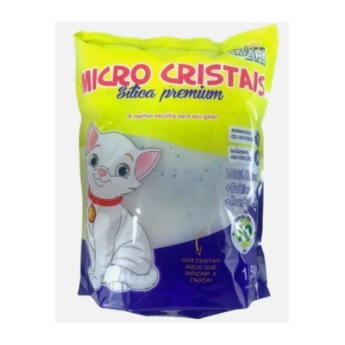 Areia Higiênica Savana Micro Cristais de Sílica Premium 1,5kg