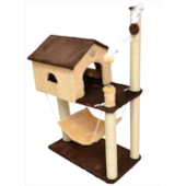 Arranhador São Pet House Marrom e Bege