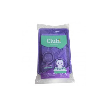 Bandeja Higiênica + Pá Higiênica + Comedouro Club Pet Lilás Kit