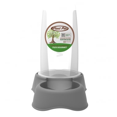 Bebedouro Plast Pet Automático Eco Cinza 650ml